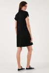 Lela Regular Fit Polo Yaka Mini Kadın Elbise 5866153 SİYAH