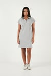 Lela Regular Fit Polo Yaka Mini Kadın Elbise 5866153 GRİ