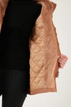 Lela Regular Fit Suni Kürklü Kapüşonlu Bayan Parka 6403319 TABA