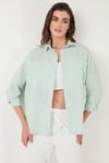 Lela Regular Fit Uzun Kollu Çizgili Bayan Gömlek 6772875 BENETTON