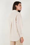 Lela Regular Fit Uzun Kollu Çizgili Kadın Gömlek 6772875 TAŞ