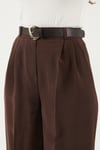 Lela Regular Fit Yüksek Bel Düz Paça Bayan Pantolon 6923875 KAHVE