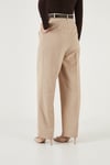 Lela Regular Fit Yüksek Bel Düz Paça Bayan Pantolon 6923875 VİZON