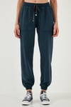 Lela Regular Fit Yüksek Bel Lastikli Paça Jogger Spor Bayan Pantolon 668YP5039 LACİVERT