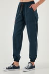 Lela Regular Fit Yüksek Bel Lastikli Paça Jogger Spor Bayan Pantolon 668YP5039 LACİVERT