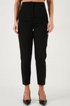 Lela Regular Fit Yüksel Bel Düz Paça Havuç Bayan Pantolon 68350109 SİYAH