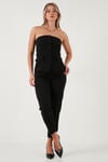 Lela Regular Fit Yüksel Bel Düz Paça Havuç Bayan Pantolon 68350109 SİYAH