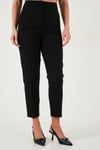 Lela Regular Fit Yüksel Bel Düz Paça Havuç Bayan Pantolon 68350109 SİYAH