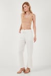 Lela Relaxed Fit Bol Paça Cepli Bayan Pantolon 5865678 TAŞ