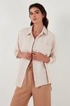 Lela Relaxed Fit Tek Cepli Bayan Gömlek 67040852S4 TAŞ