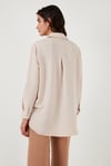 Lela Relaxed Fit Tek Cepli Bayan Gömlek 67040852S4 TAŞ