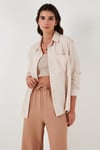 Lela Relaxed Fit Tek Cepli Bayan Gömlek 67040852S4 TAŞ