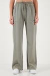 Lela Relaxed Fit Yüksek Bel Bol Paça Bayan Pantolon 668YP5040 HAKİ