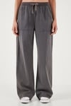 Lela Relaxed Fit Yüksek Bel Bol Paça Bayan Pantolon 668YP5040 ANTRASİT