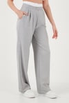 Lela Relaxed Fit Yüksek Bel Bol Paça Bayan Pantolon 673P1012 GRİ