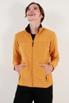 Lela Slim Fit Anti-Pilling Tüylenme Yapmayan Fermuarlı Cepli  Hırka Bayan Polar 5907002 HARDAL