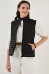 Lela Slim Fit Dik Yaka Cepli Şişme Bayan Yelek 497TAMARA SİYAH