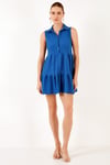 Lela Slim Fit Gömlek Yaka Bürümcük Mini Bayan Elbise 5865599 SAKS