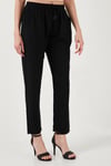 Lela Slim Fit Normal Bel Cepli Kadın Pantolon 5865297 SİYAH