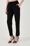 Lela Slim Fit Normal Bel Cepli Kadın Pantolon 5865297 SİYAH