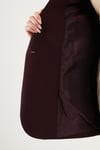 Lela Slim Fit Şal Detaylı Kruvaze Yaka Bayan Ceket 6927665 MÜRDÜM
