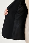 Lela Slim Fit Şal Detaylı Kruvaze Yaka Bayan Ceket 6927665 SİYAH