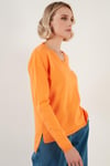 Lela Soft Akrilik V Yaka Triko Bayan Kazak 6327030 ORANGE