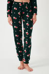 Lela Standart Fit Bisiklet Yaka Kadın Pijama Takımı 6093735 YEŞİL