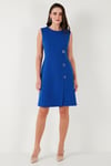 Lela Standart Fit Kemerli Bisiklet Yaka Mini Abiye Bayan Elbise 611EL1964 SAKS