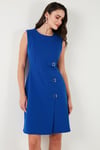 Lela Standart Fit Kemerli Bisiklet Yaka Mini Abiye Bayan Elbise 611EL1964 SAKS