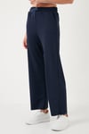 Lela Streç Bol Paça Regular Fit OYSHO Kumaş Bayan Eşofman Altı 5865881 LACİVERT