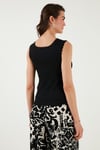 Lela Streç Pamuklu Oversize Fit 2' li Paket Bayan Gömlek-Atlet Set 67810014979S2 SARI-SİYAH
