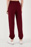 Lela Streç Regular Fit OYSHO Kumaş Bayan Eşofman Altı 5865798O BORDO