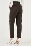 Lela Tapered Fit Yüksek Bel Daralan Paça Kemerli Havuç Bayan Pantolon 6923854 KAHVE