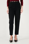 Lela Tapered Fit Yüksek Bel Daralan Paça Kemerli Havuç Kadın Pantolon 6923854 SİYAH