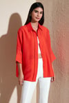 Lela Truvakar Kol % 100 Pamuk Oversize Kadın Gömlek 514344010 L ORANGE