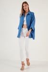 Lela Truvakar Kol Oversize Bayan Gömlek 514344013 MAVİ