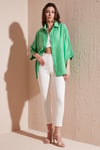 Lela Truvakar Kol Oversize Yazlık Bayan Gömlek 514344034 BENETTON