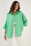 Lela Truvakar Kol Oversize Yazlık Bayan Gömlek 514344034 BENETTON