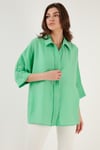 Lela Truvakar Kol Oversize Yazlık Bayan Gömlek 514344034 BENETTON