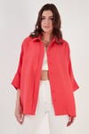 Lela Truvakar Kol Oversize Yazlık Kadın Gömlek 514344036 MERCAN