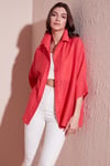 Lela Truvakar Kol Oversize Yazlık Kadın Gömlek 514344036 MERCAN