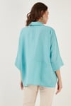 Lela Truvakar Kol Oversize Yazlık Kadın Gömlek 514344032 TURKUAZ