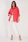 Lela Truvakar Kol Oversize Yazlık Kadın Gömlek 514344036 MERCAN