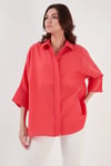 Lela Truvakar Kol Oversize Yazlık Kadın Gömlek 514344036 MERCAN