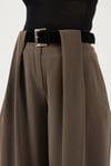 Lela Wide Leg Yüksek Bel Bol Paça Kemer Detaylı Bayan Pantolon 6923855 HAKİ