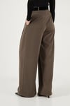 Lela Wide Leg Yüksek Bel Bol Paça Kemer Detaylı Bayan Pantolon 6923855 HAKİ