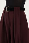 Lela Wide Leg Yüksek Bel Bol Paça Kemer Detaylı Bayan Pantolon 6923855 MÜRDÜM