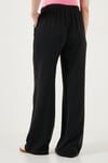 Lela Wide Leg Yüksek Bel Geniş Paça Bayan Pantolon 668YP5424 SİYAH