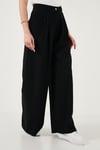 Lela Wide Leg Yüksek Bel Geniş Paça Palazzo Bayan Pantolon 5866290 SİYAH